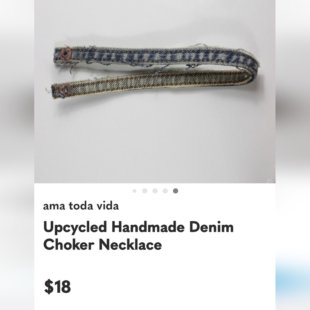 SEX KITTEN DENIM CHOKER - Picture 8 of 9